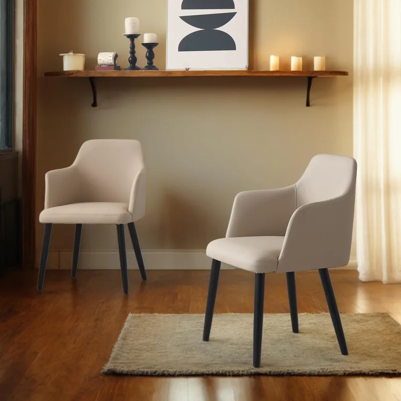 JP Modern Minimalist Wabi-sabi Wooden Dining Chair photo 3