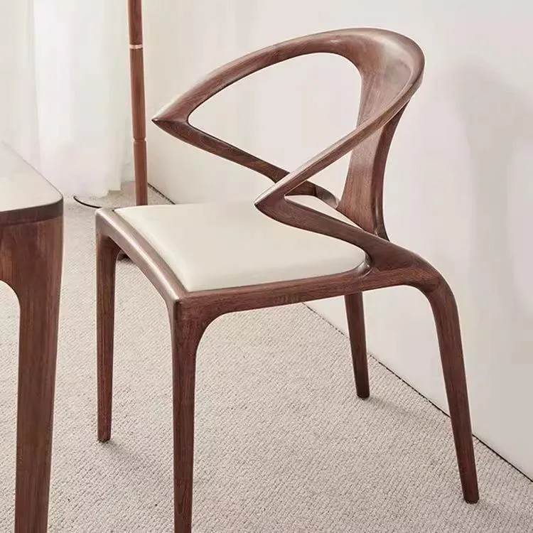 JP Modern Nordic Solid Wood Dining Chair with photo 2