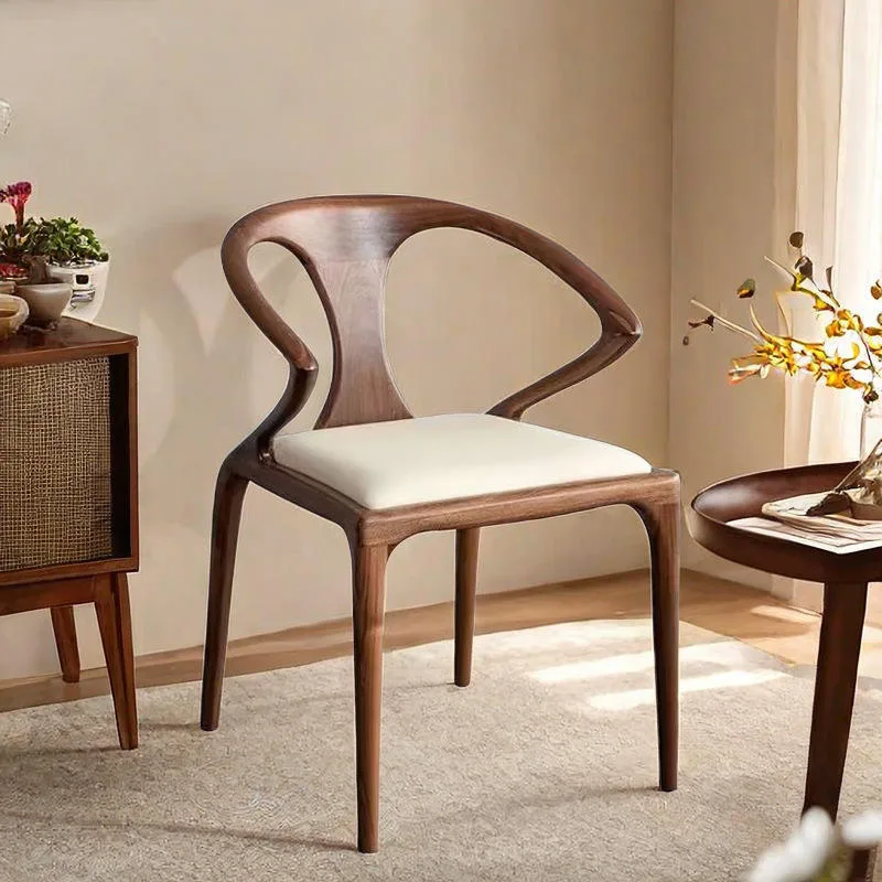 JP Modern Nordic Solid Wood Dining Chair with