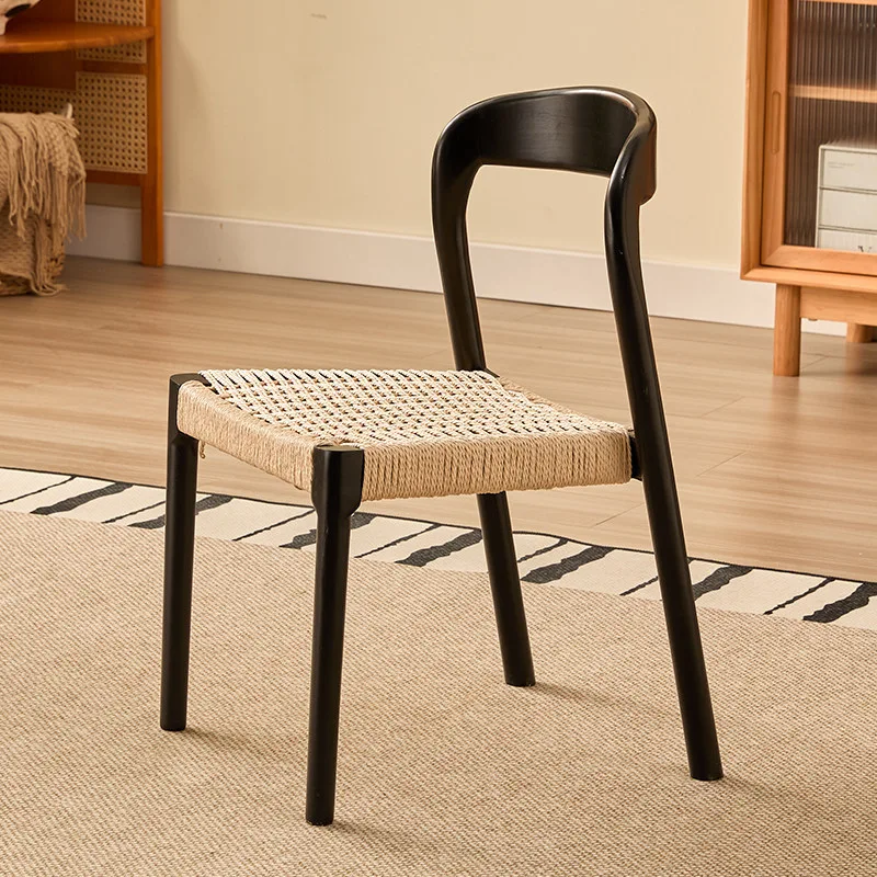 JP Modern Solid Wood Dining Chair Rattan photo 3