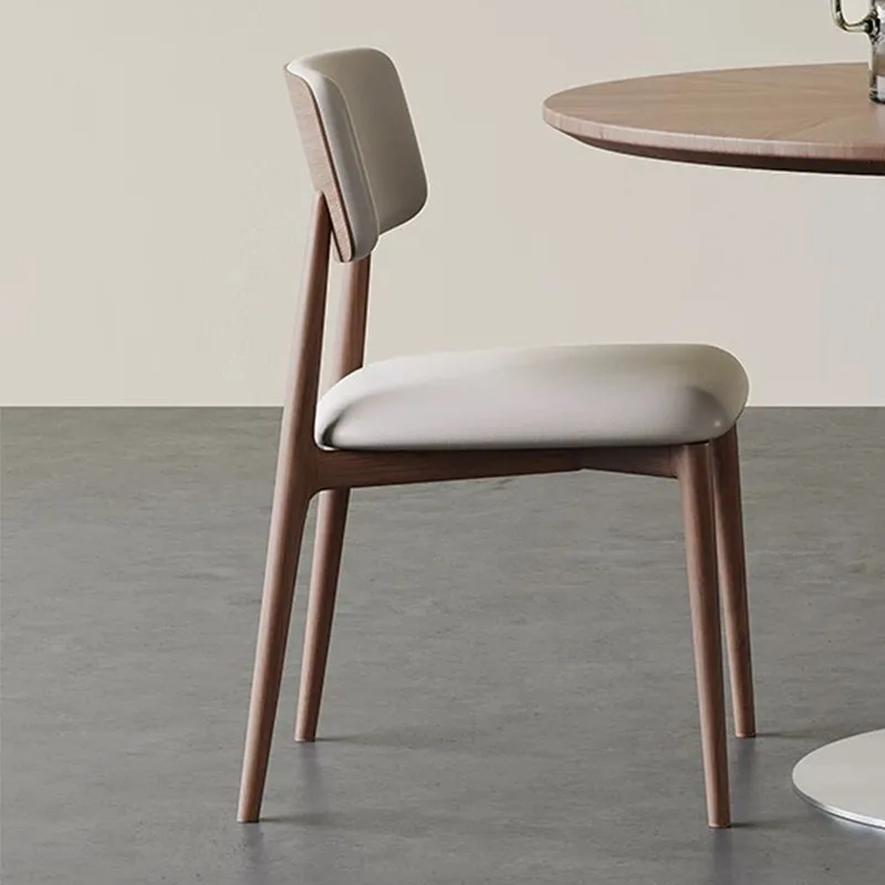 JP Nordic Design Wooden Chair Leather Upholstery photo 3