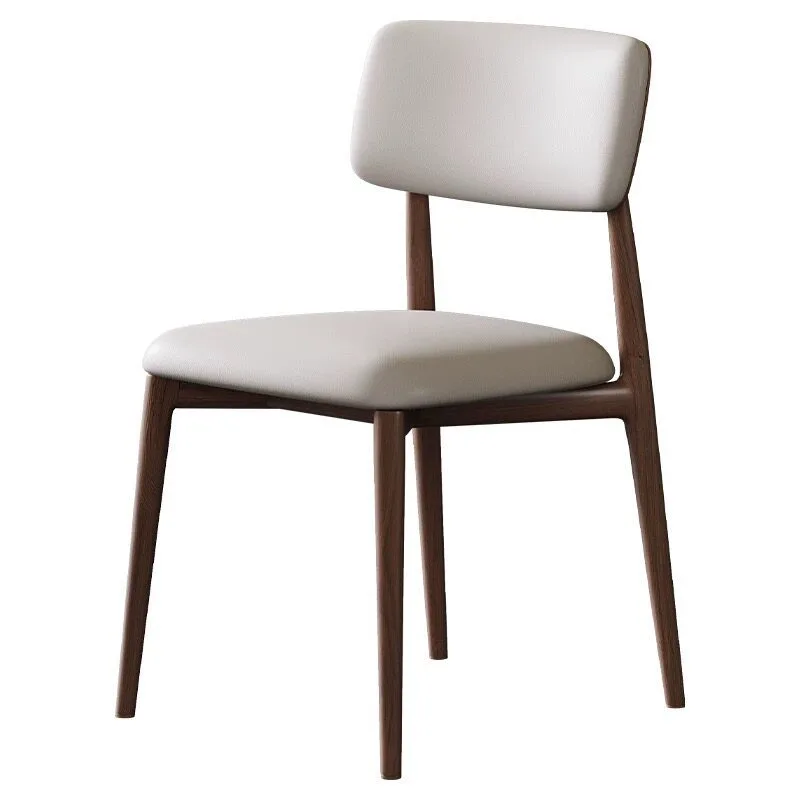 JP Nordic Design Wooden Chair Leather Upholstery