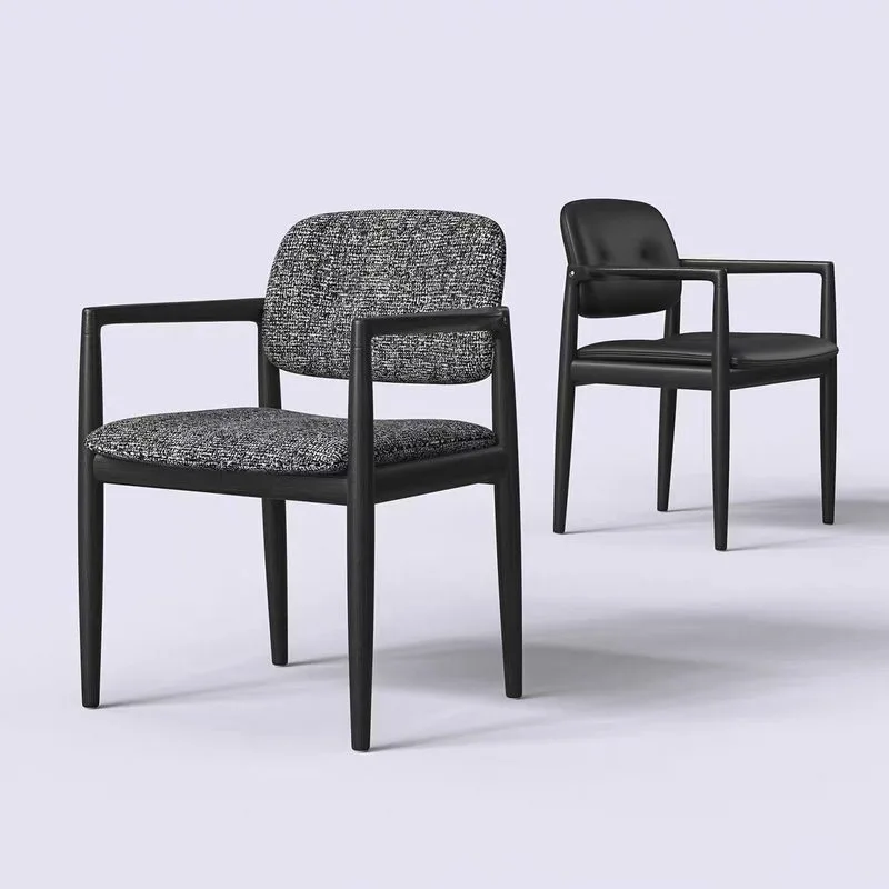 JP Nordic Modern Solid Wood Dining Chair Cotton