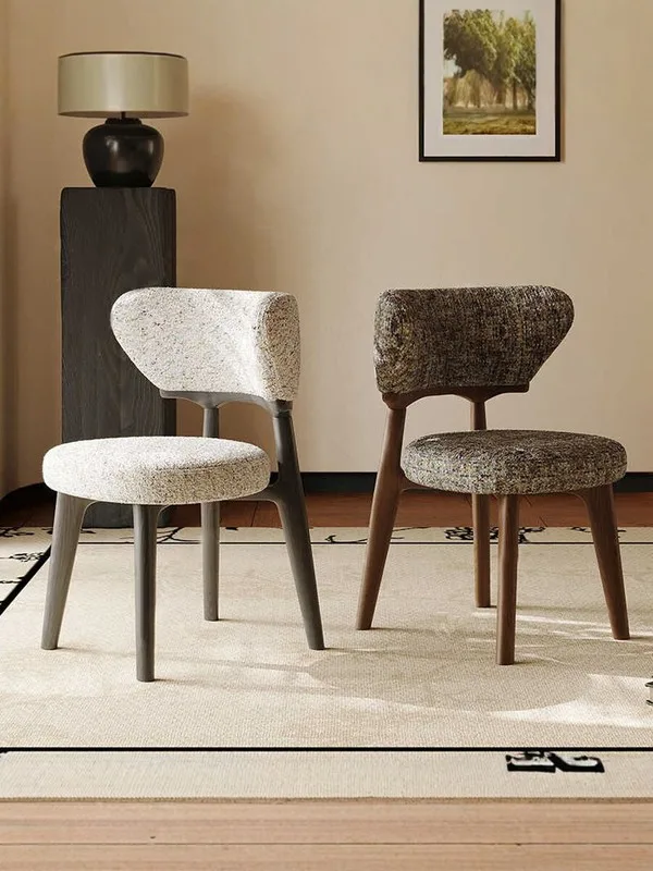 JP Nordic Modern Solid Wood Dining Chair Microfiber photo 3