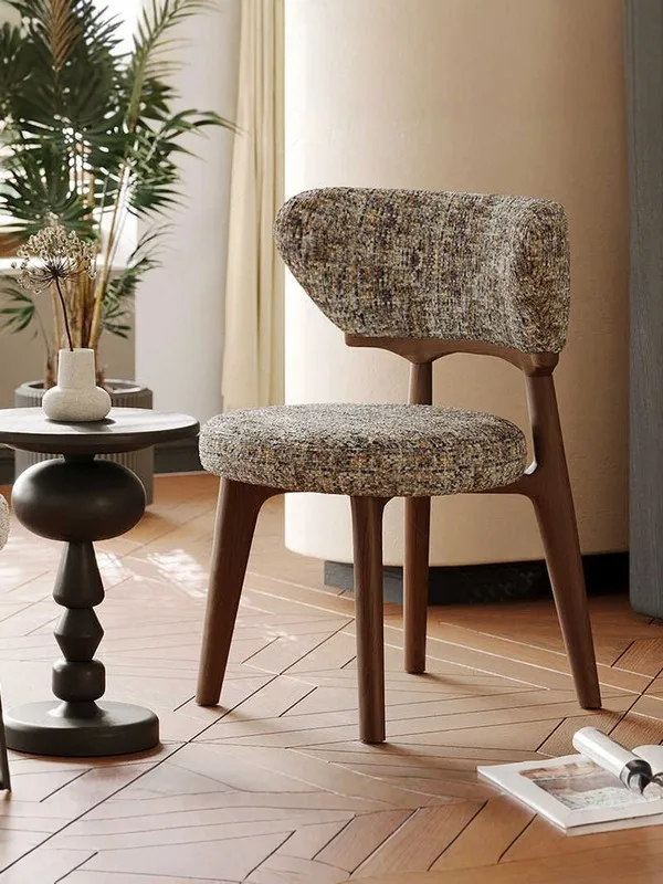 JP Nordic Modern Solid Wood Dining Chair Microfiber photo 1