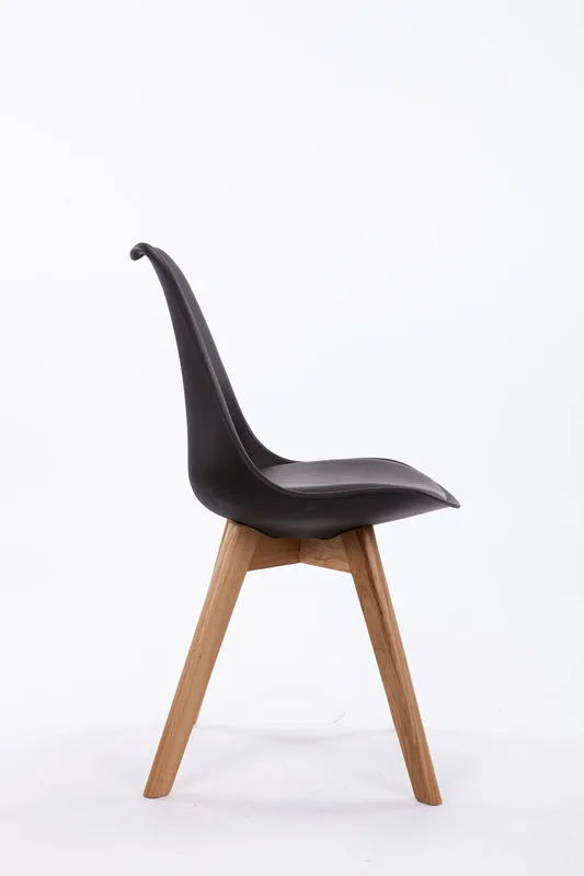 JP Nordic Modern Tufted Oak Wood Dining photo 2
