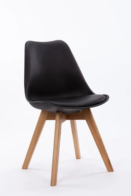 JP Nordic Modern Tufted Oak Wood Dining photo 3