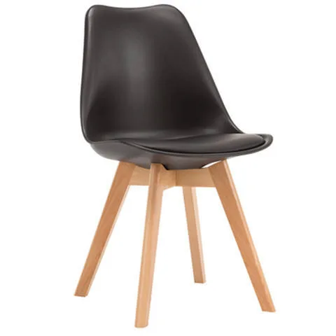 JP Nordic Modern Tufted Oak Wood Dining
