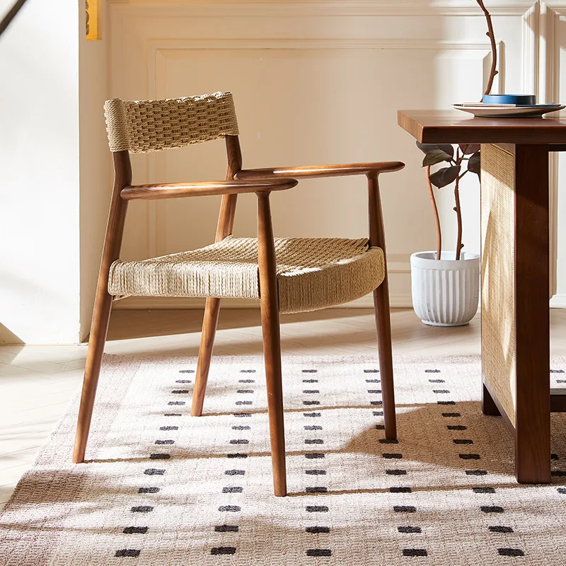 JP Nordic Solid Wood Dining Chair Retro