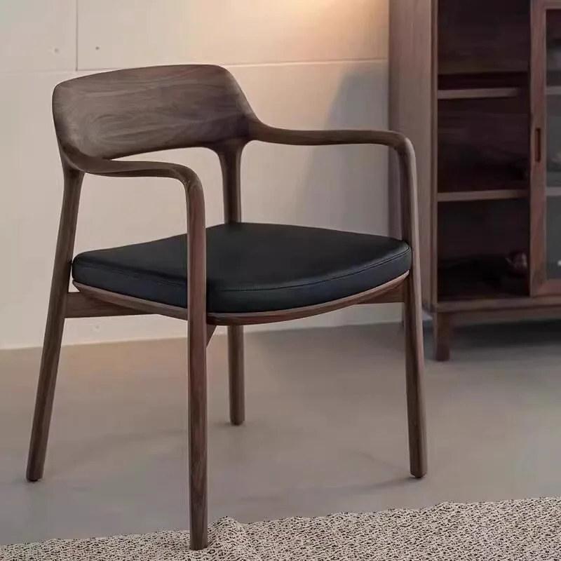 JP Nordic-style Hotel Negotiation Dining Chair Linen photo 2