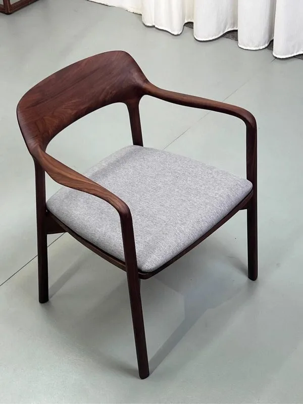 JP Nordic-style Hotel Negotiation Dining Chair Linen