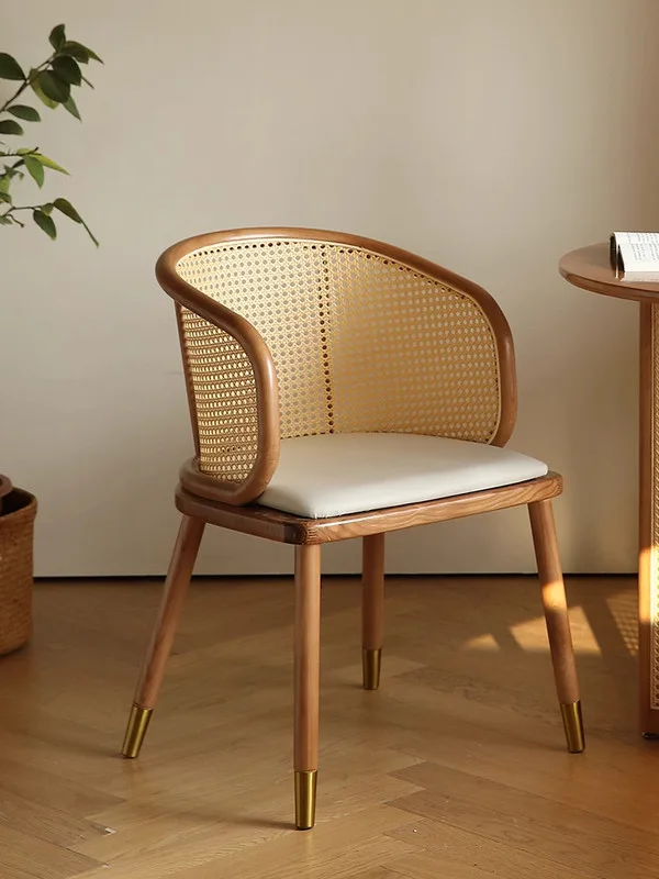 JP Single Retro Light Luxury Rattan Dining photo 2