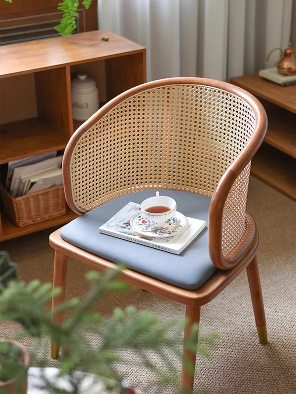 JP Single Retro Light Luxury Rattan Dining photo 3
