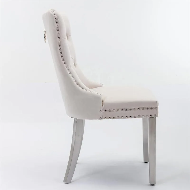 JP Velvet Upholstered Dining Chair Set with photo 2