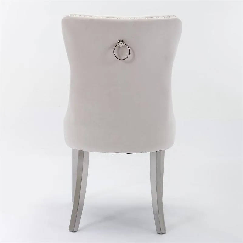 JP Velvet Upholstered Dining Chair Set with photo 3