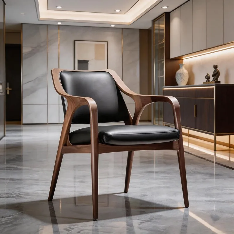 JP Wood Armchair Nordic Minimalist Wood Armchair