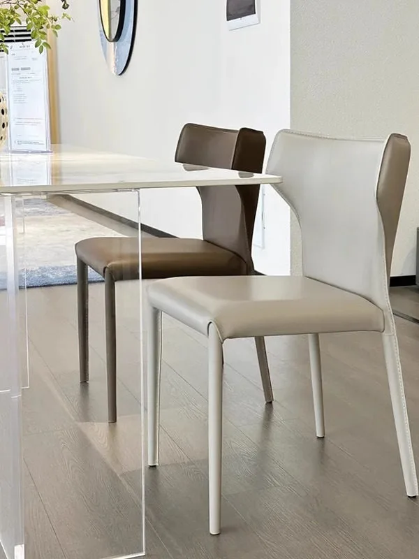 JP Nordic Saddle Leather Dining Chair Steel photo 2