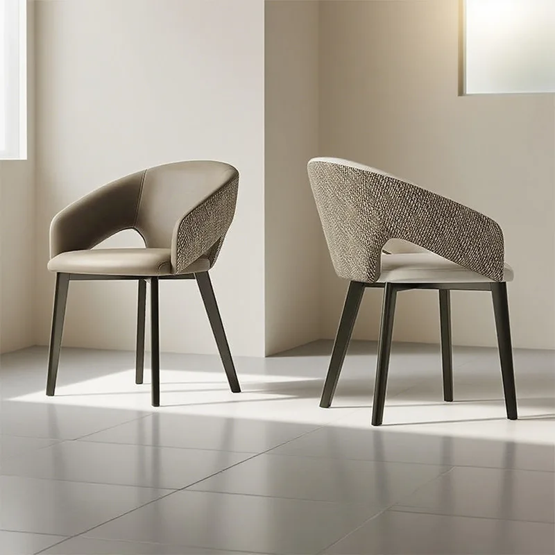 JP Comfortable Leather Dining Chair Fabric Mixed