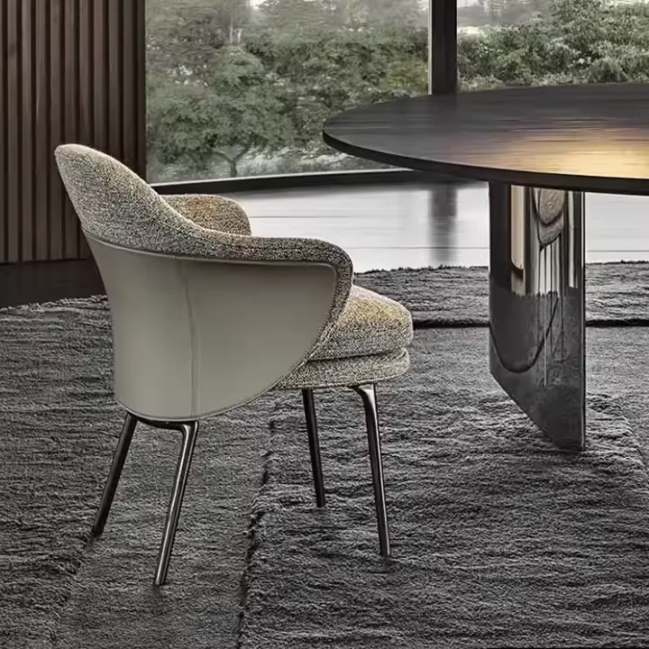 JP Luxury Dinning Chairs Cross Metal Base photo 3