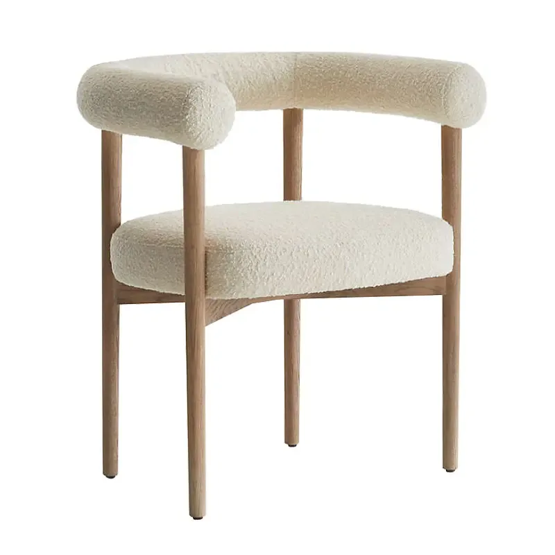 JP Modern Luxury Lamb Wool Boucle Chairs photo 2
