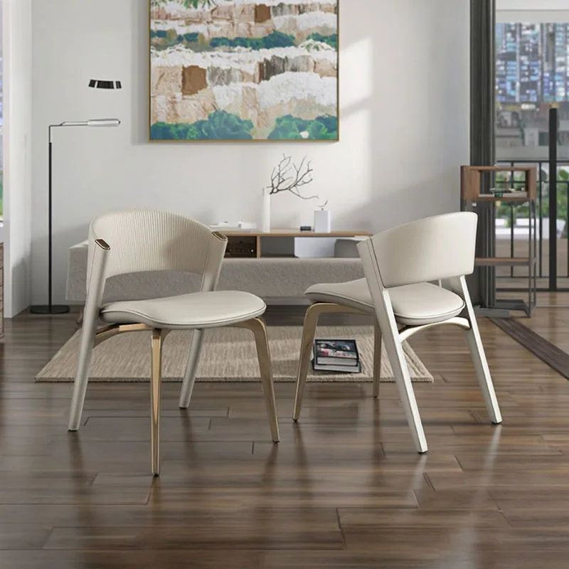 JP Modern Simple Metal Material Dining Chair photo 3