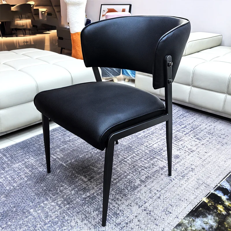 JP Simple Design Leather Dining Chair Light