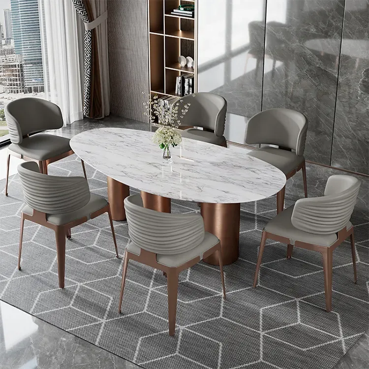 JP White Gold Tufted Dining Room Set photo 3