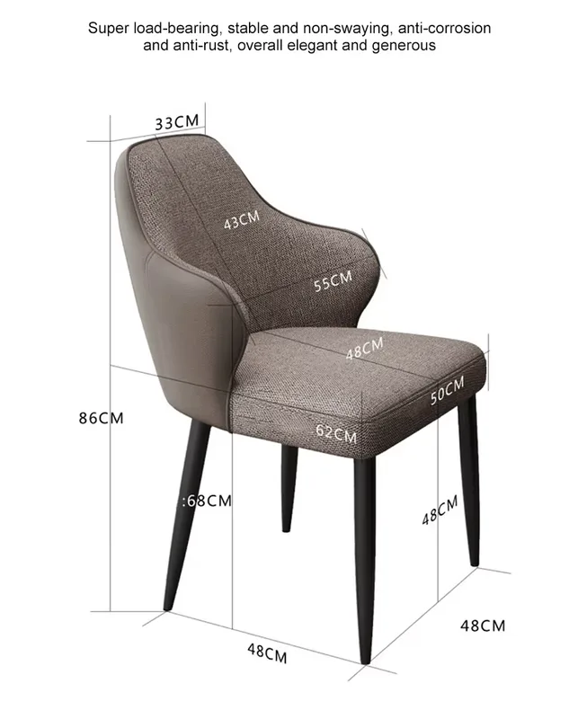JP a Light Luxury Iron Leather Dining photo 3