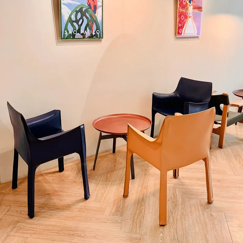 JP Dining Chairs Metal Leather Yellow Leather photo 2