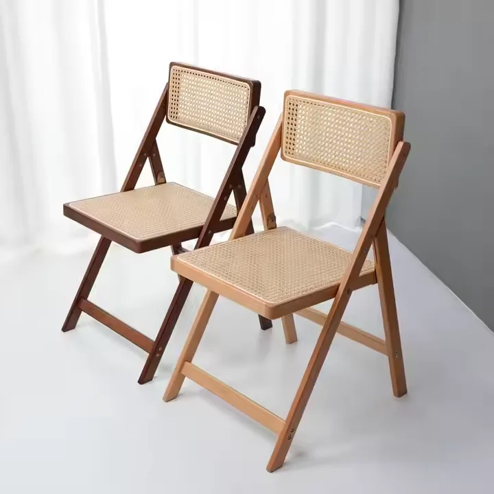 JP Folding Durable Wooden Frame Restaurant Natual