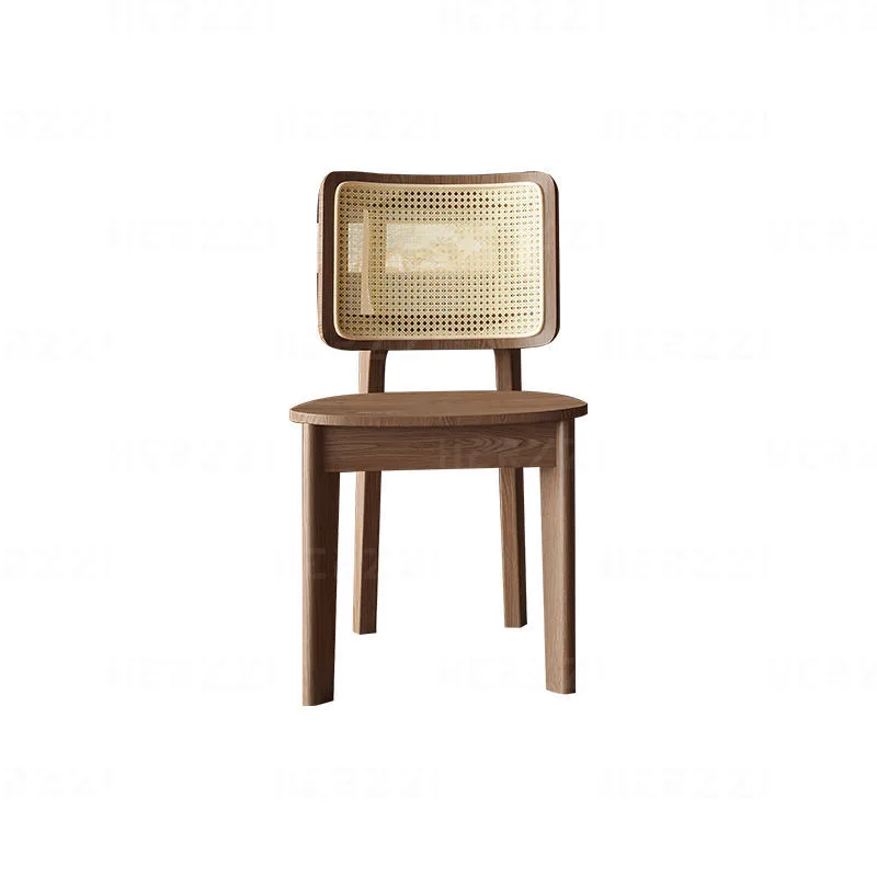 JP High Back Wood Rattan Dining Chair