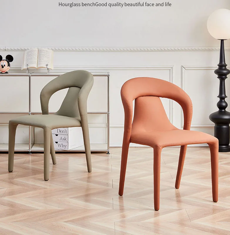 JP Italian Designer Dining Chair Hole Leather photo 2