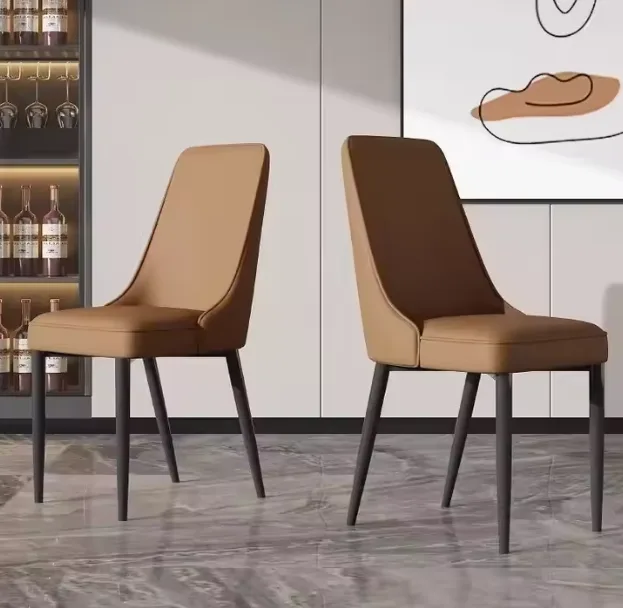 JP Light Luxury Leather Upholstered Dining Chair photo 2