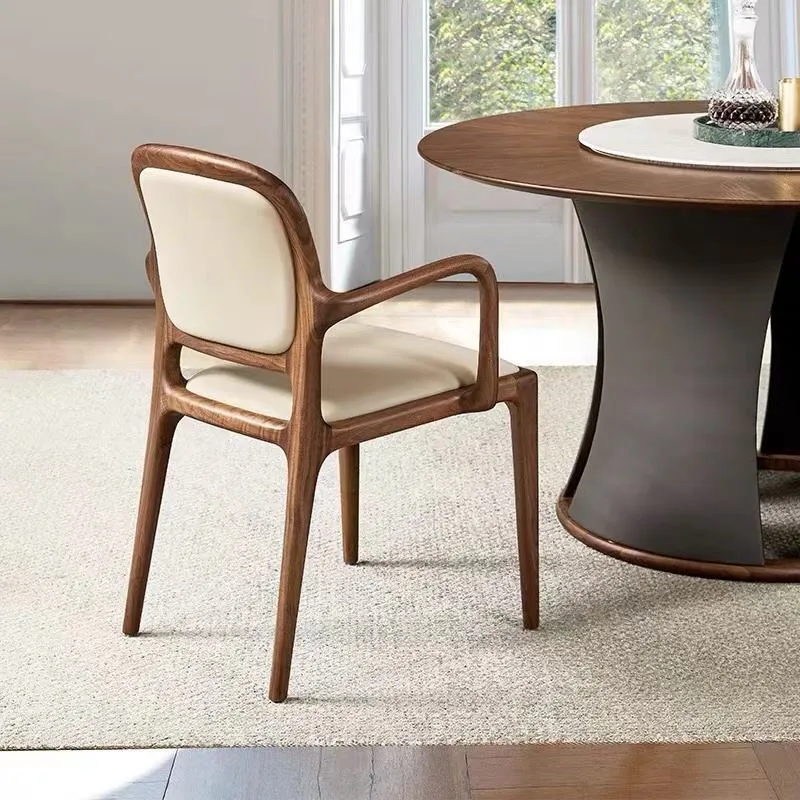JP Luxury Dining Chairs Leather Upholstered Cushion photo 2