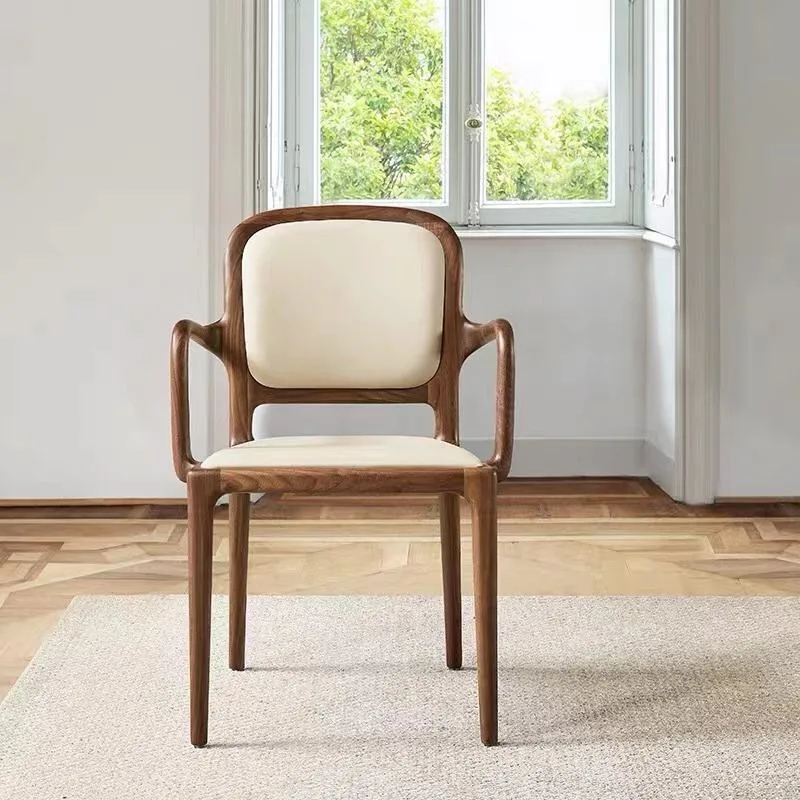JP Luxury Dining Chairs Leather Upholstered Cushion