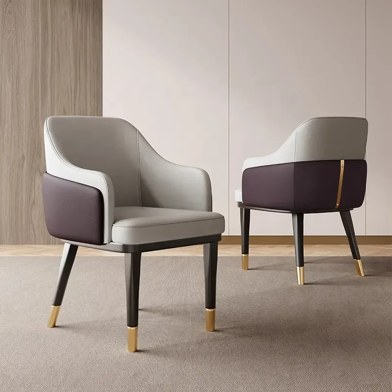 JP Luxury Leather Dining Chairs High-Quality Velvet &
