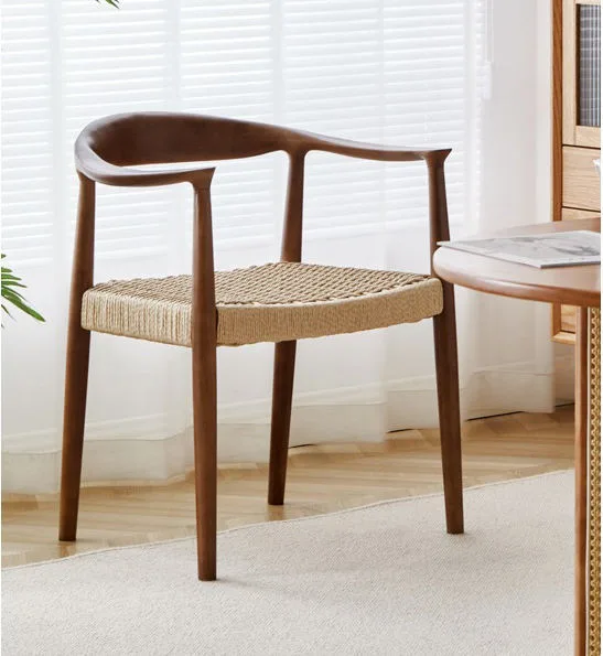 JP Medieval Solid Wood Walnut Backrest Rope