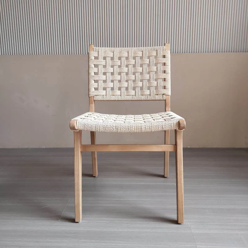 JP Mid century Modern Backrest Braided Chair