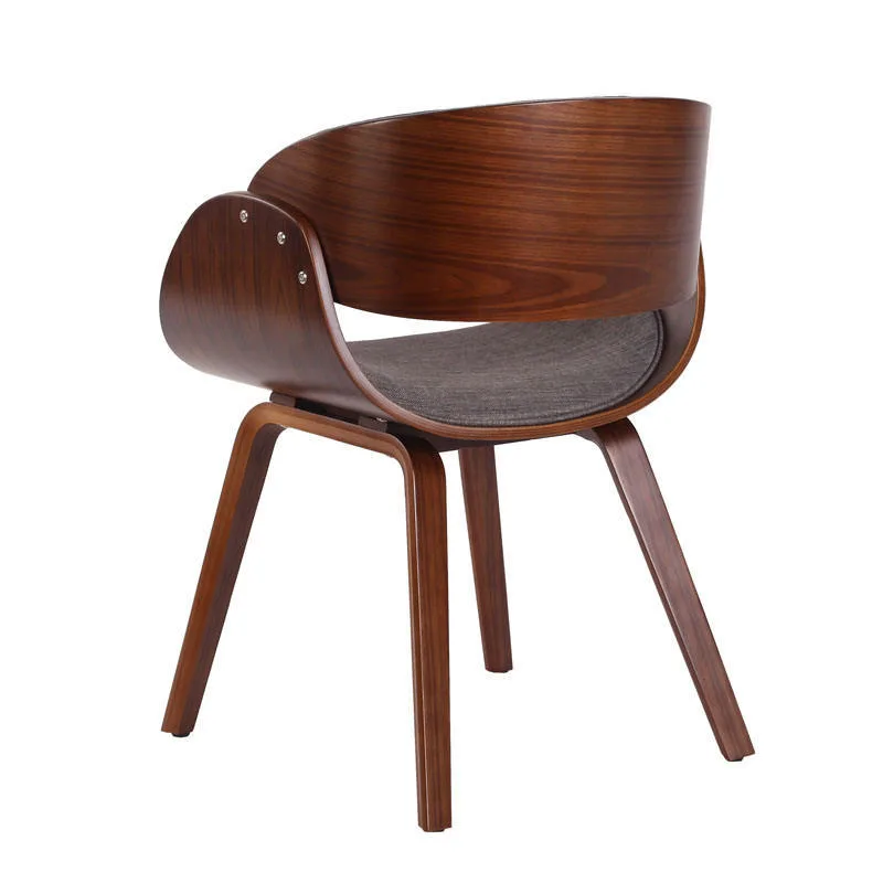 JP Mid Century Wooden Dining Chair U-Shaped Fabric photo 3