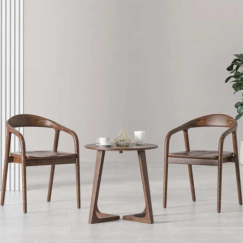 JP Minimalist Home Restaurant Backrest Solid Wood photo 2