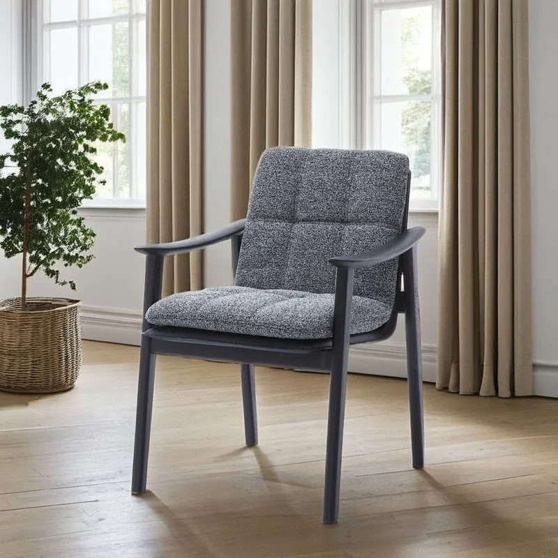 JP Modern Comfortable Armrest Dining Chair Soft photo 3