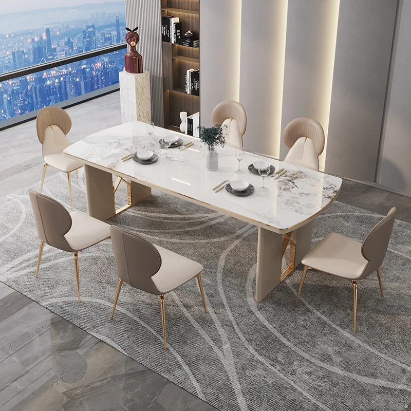 JP Modern Dining Leather Chairs Brushed Stainless photo 2