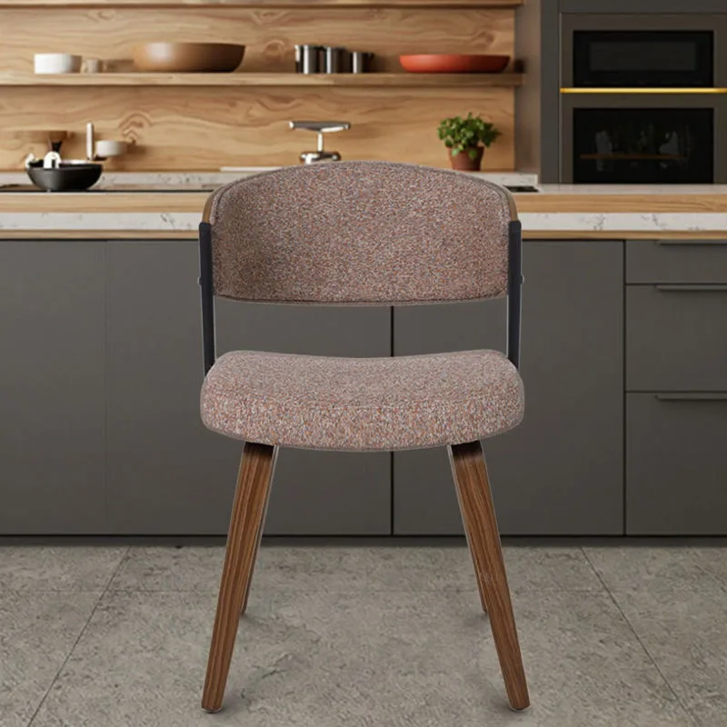 JP Modern Light Grey Linen-Style Dining Chairs photo 2
