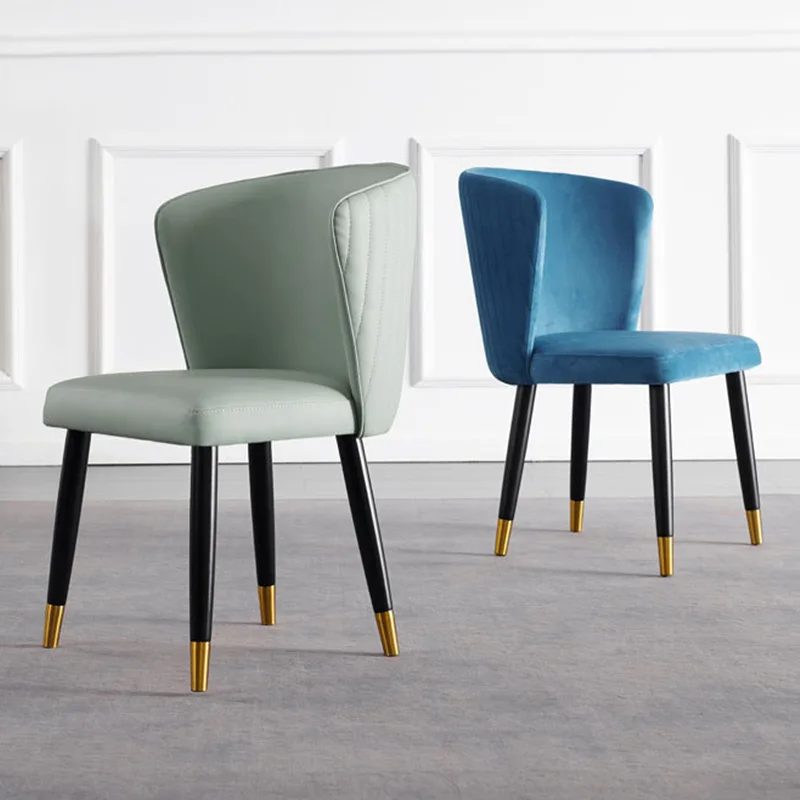 JP Modern Light Luxury Upholstered Metal Dining