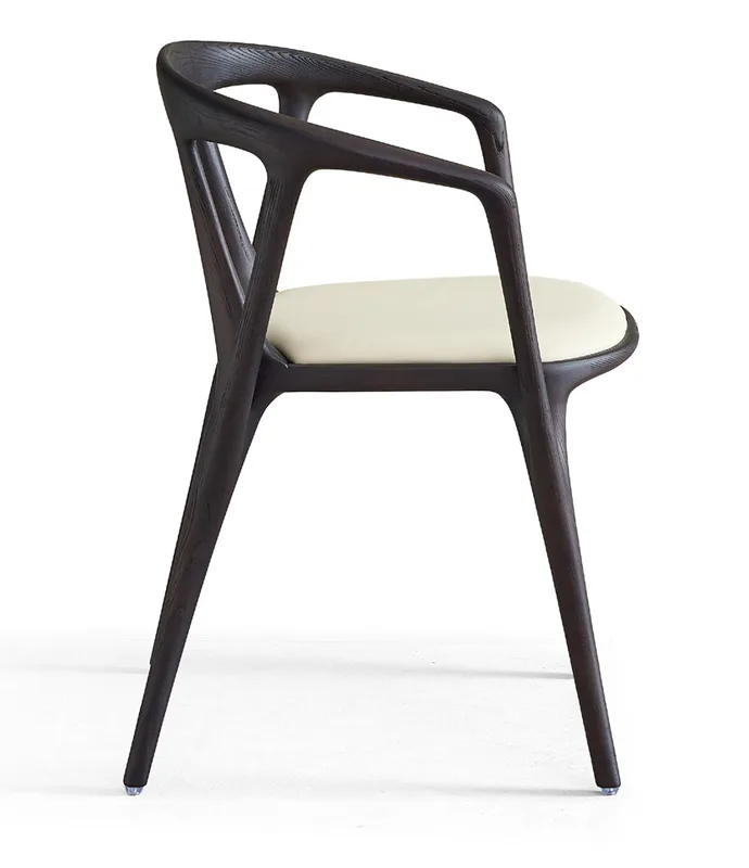 JP Modern Luxury Faux Leather Wooden Dining photo 2