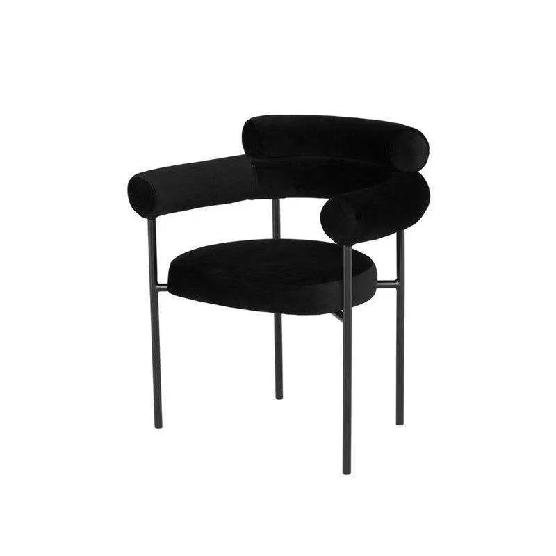 JP Modern Luxury Italian Velvet Fabric Dining photo 2