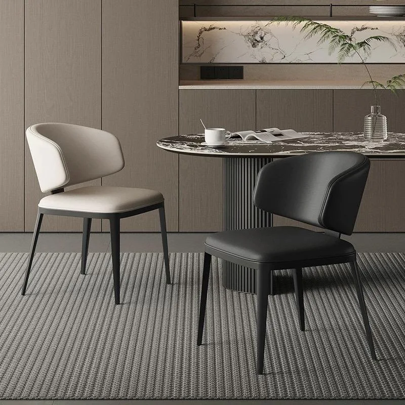 JP Modern Luxury Metal Dining Chair White