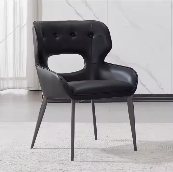 JP Modern Minimalist Metal Dining Chair with photo 2
