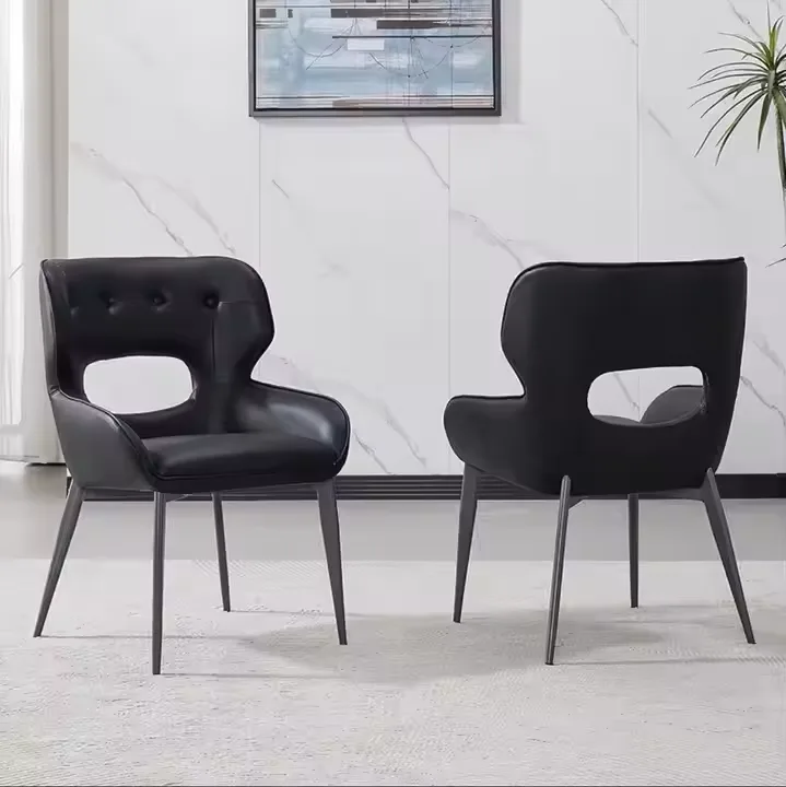 JP Modern Minimalist Metal Dining Chair with photo 3
