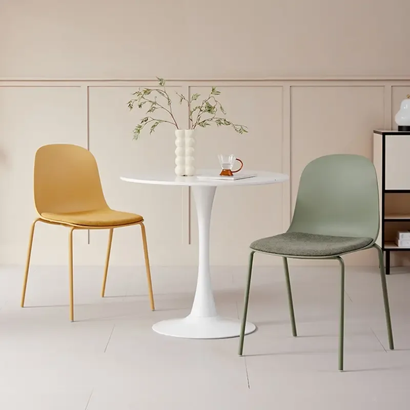 JP Modern Minimalist Plastic Metal Dining Chair photo 2